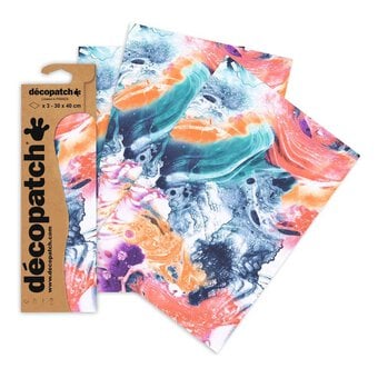Decopatch Marble Brights Paper 3 Sheets