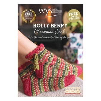 FREE PATTERN West Yorkshire Spinners Holly Berry Christmas Socks