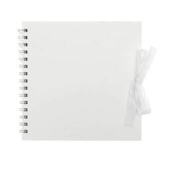 Spiral Bound White Scrapbook 12 x 12 Inches