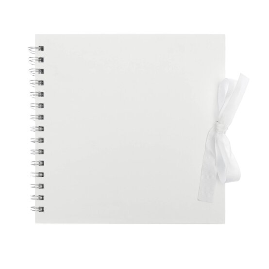 Spiral Bound White Scrapbook 12 x 12 Inches