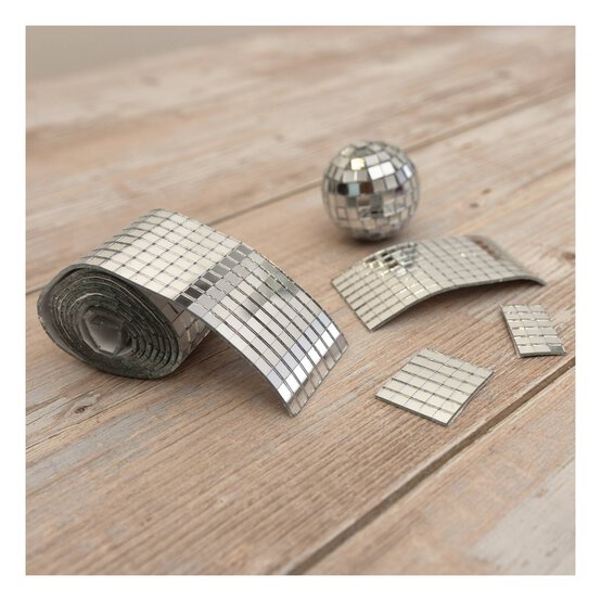 Silver Mirror Ball Effect Tape 1m image number 2