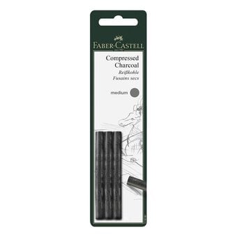 Faber-Castell Medium Compressed Charcoal 3 Pack