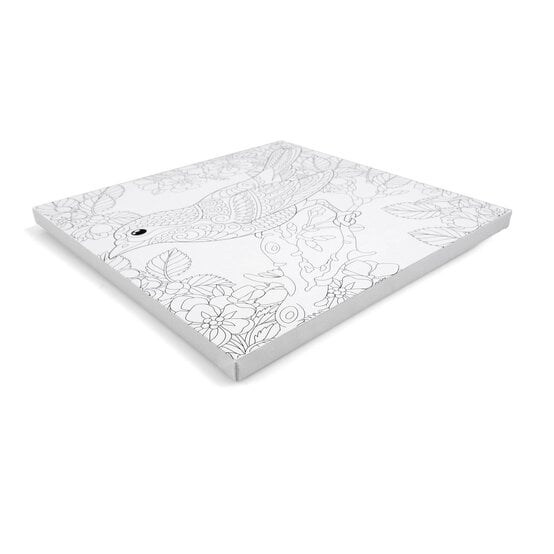 Bird on a Branch Colour-in Canvas image number 3