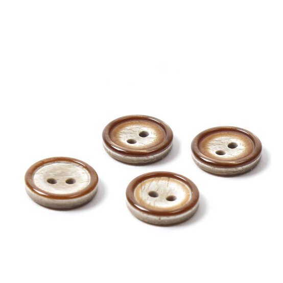 Hemline Brown Basic Knitwear Button 4 Pack image number 1