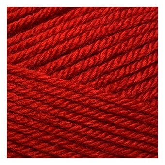 Women's Institute Deep Red Soft and Smooth Aran Yarn 400g image number 2