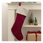 Large Red Fabric Christmas Stocking image number 2