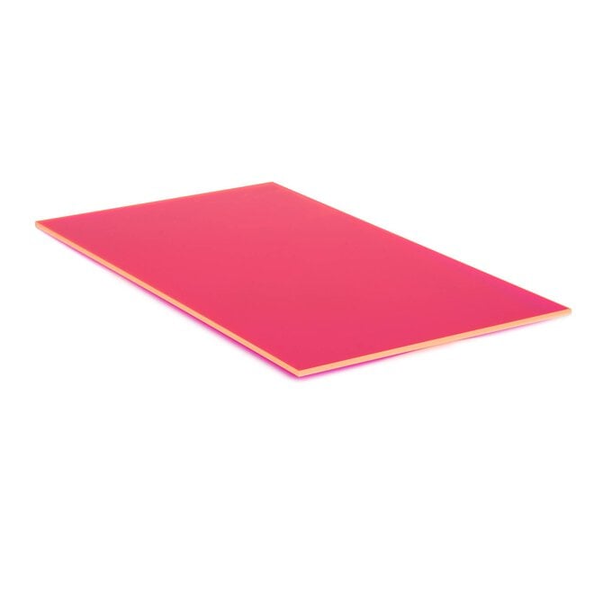 Glowforge Proofgrade Fluorescent Pink Thick Acrylic 12 x 20 Inches image number 1