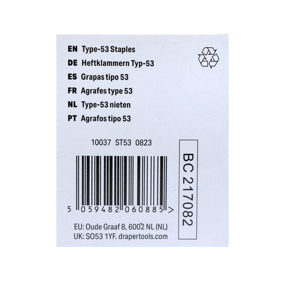 Draper Type-53 Staples 14mm 5000 Pack  image number 5