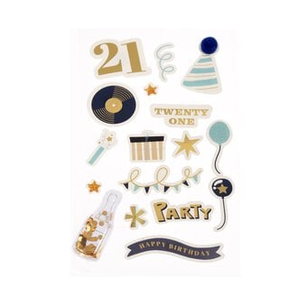 21st Birthday Milestone Stickers