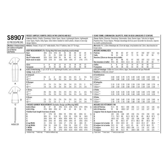 Simplicity Jumpsuit and Dress Sewing Pattern S8907 (6-14) image number 2