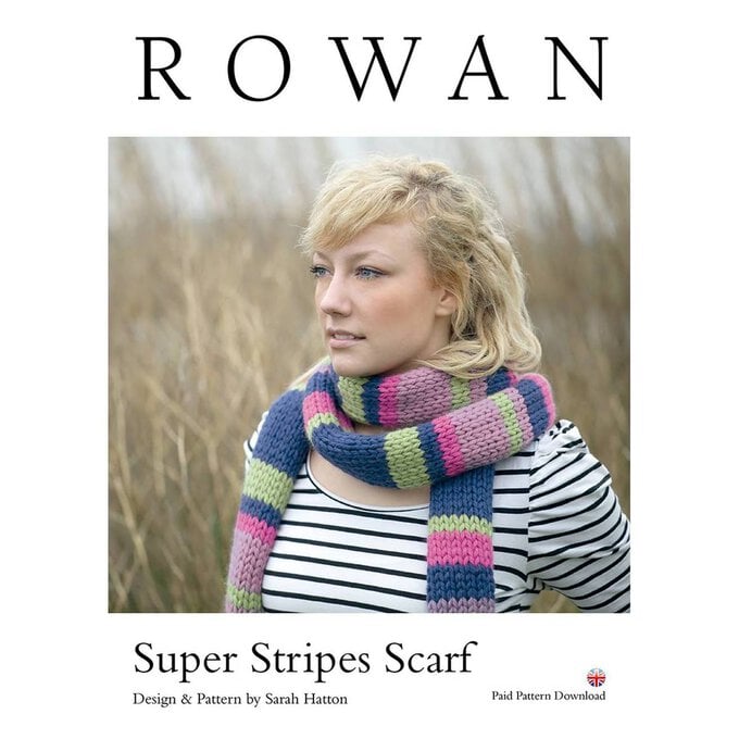 Rowan Super Stripes Scarf Digital Pattern image number 1