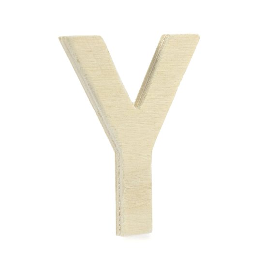 Small Wooden Letter Y 6.5cm  image number 1