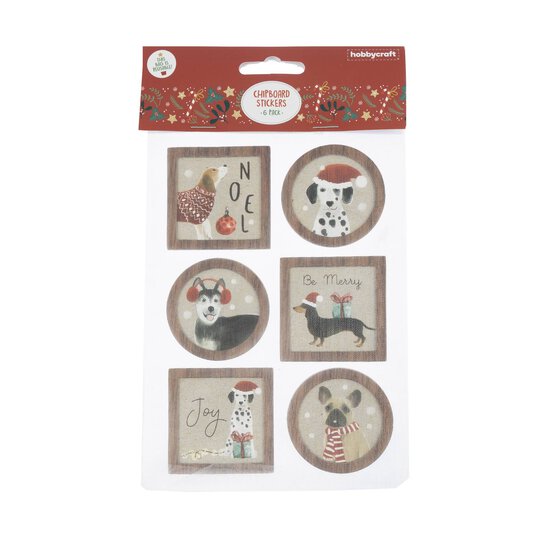 Christmas Dog Chipboard Stickers 6 Pack  image number 4