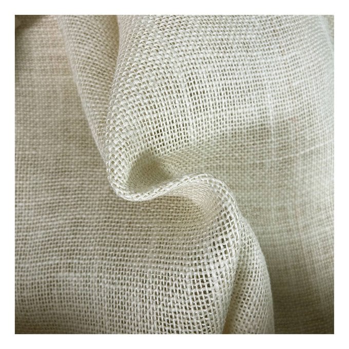 Cream Hessian Fabric by the Metre image number 1