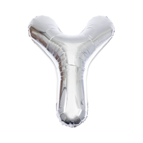 Extra Large Silver Foil Letter Y Balloon image number 1