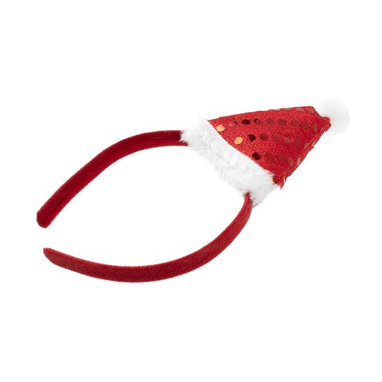 Red Santa Hat Headband image number 4