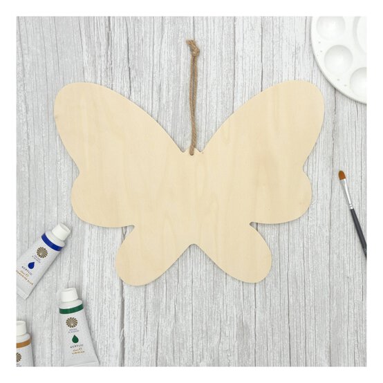 Hanging Wooden Butterfly Plaque 30.5cm image number 2