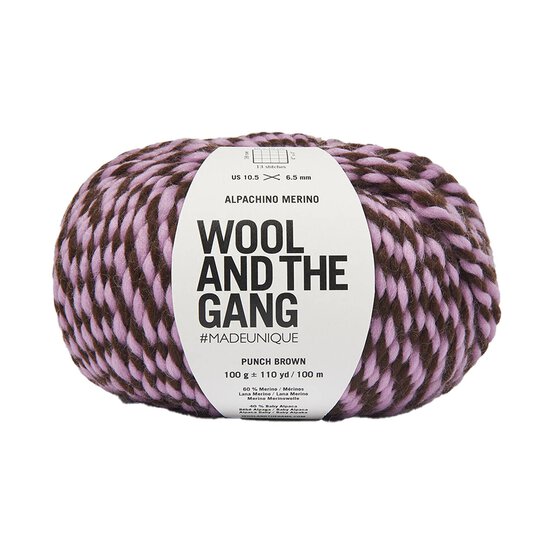 Wool and the Gang Punch Brown Alpachino Merino Twist 100g image number 1