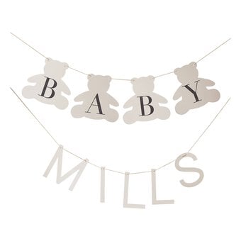 Ginger Ray Customisable Baby Bear Bunting 2m