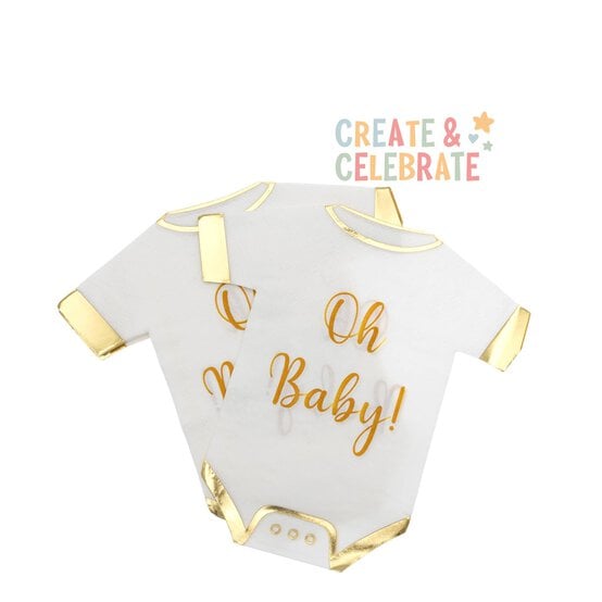Create & Celebrate Baby Grow Napkins 12 Pack image number 1