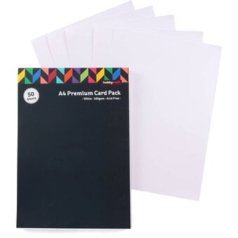 Premium White Card A4 50 Pack