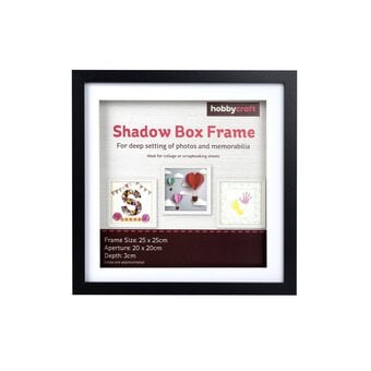 Black Shadow Box Frame 25cm x 25cm