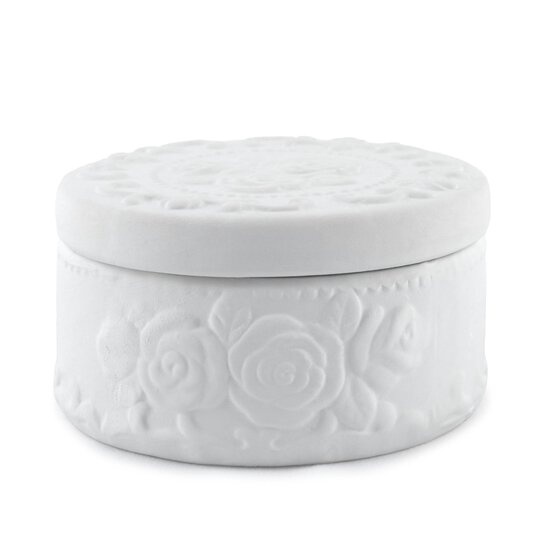 Paint Your Own Round Jewellery Box 11cm x 6cm image number 1