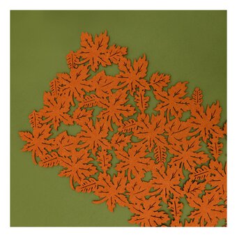 Orange Leaf Felt Table Runner 1.5m