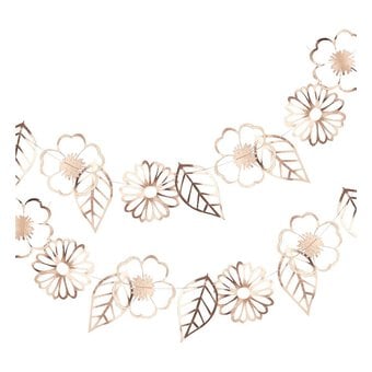 Ginger Ray Ditsy Floral Rose Gold Flower Garland 3m