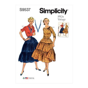 Simplicity Women's Blouse and Skirt Sewing Pattern S9537 (H5 6-14)