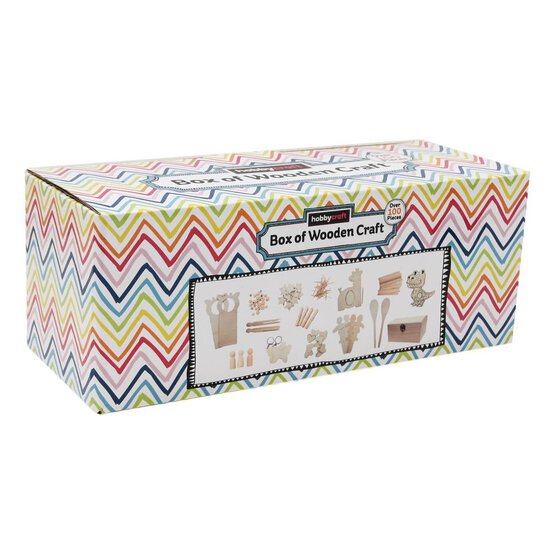Hobbycraft Box of Wooden Craft image number 1