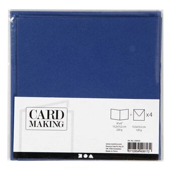 Blue Cards and Envelopes 6 x 6 Inches 4 Pack image number 2