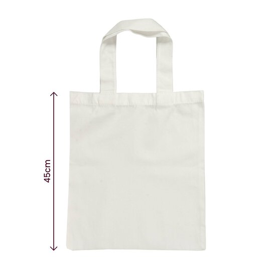 White Canvas Tote Bag 40cm x 45cm  image number 4