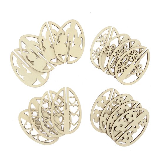 3D Wooden Eggs 8 Pack image number 3