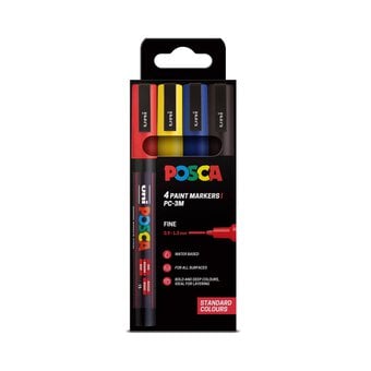 Uni-ball Posca Standard PC-3M Marker Pens 4 Pack