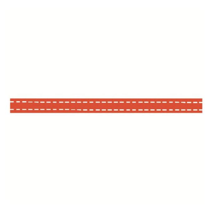 Red Grosgrain Running Stitch Ribbon 6mm x 5m