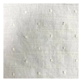Ivory Crinkle Dobby Fabric by the Metre