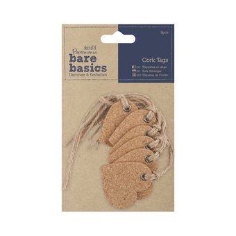 Papermania Heart Cork Gift Tags 6 Pack