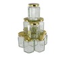 Hexagonal Glass Jars 280ml 12 Pack image number 1