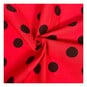 Black and Red Spotty Polycotton Fabric by the Metre image number 1