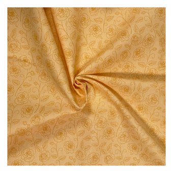 Lemon Cotton Rose Blender Fabric by the Metre
