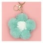Green Pom Pom Flower Keyring image number 2