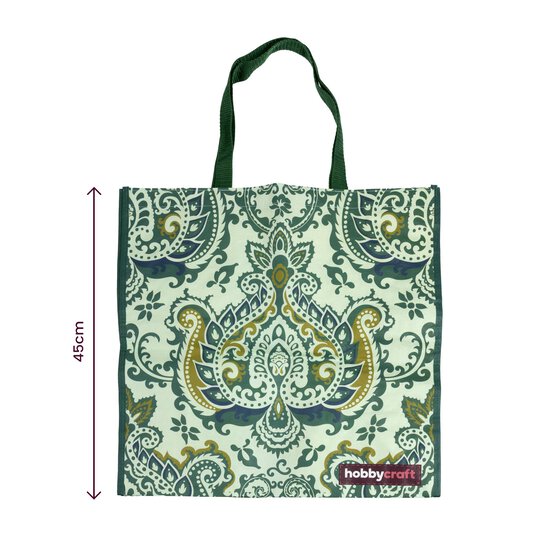 Green Paisley Woven Bag for Life image number 4