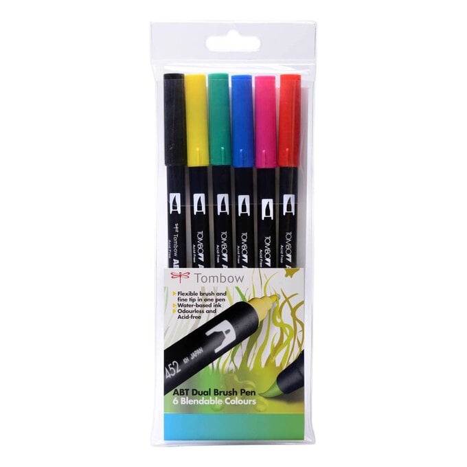 Tombow Primary ABT Dual Brush Pens 6 Pack image number 1