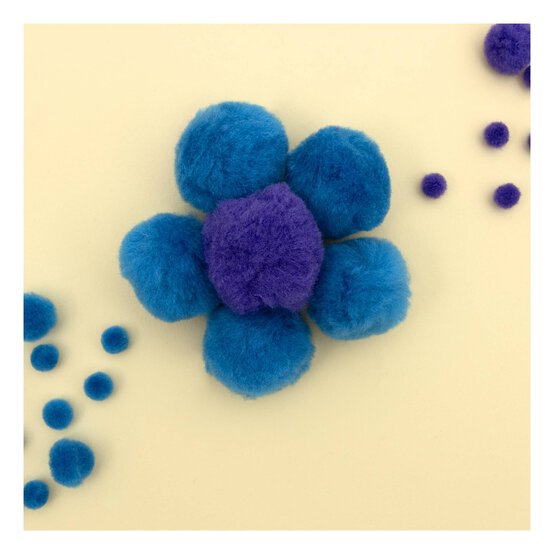 Purple Pom Poms 60 Pack  image number 2