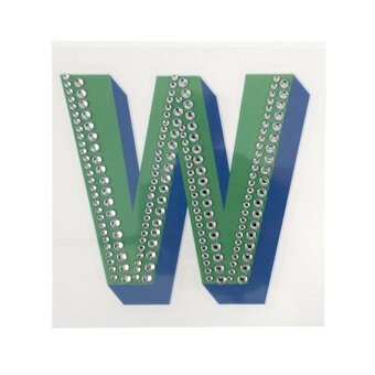Cold Transfer and Bling Letter W Sticker Set