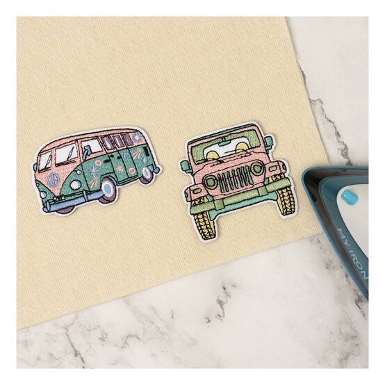 Camper Van Iron-On Patches 2 Pack image number 2