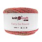 Knitcraft Pink Orange Green Fairy Go Round Aran Yarn 150g image number 1