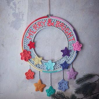 How to Make a Crochet Star Wreath