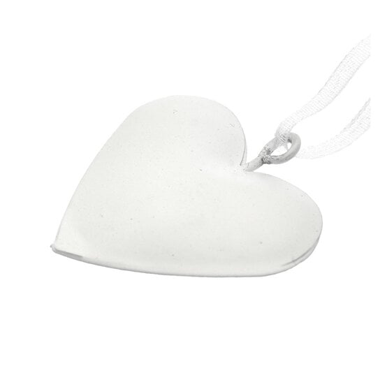 Create & Celebrate White Metal Hanging Heart Decorations 6 Pack image number 3